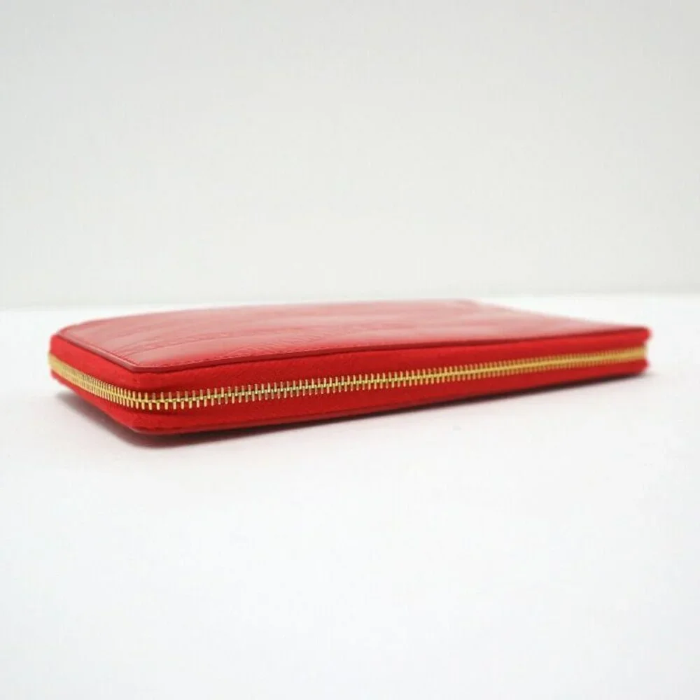 Balenciaga Wallet Patent Leather Red Gold :red - Picture 3 of 6